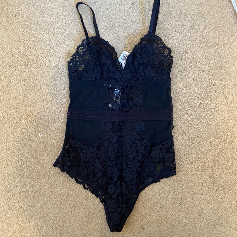 Black lace onesie